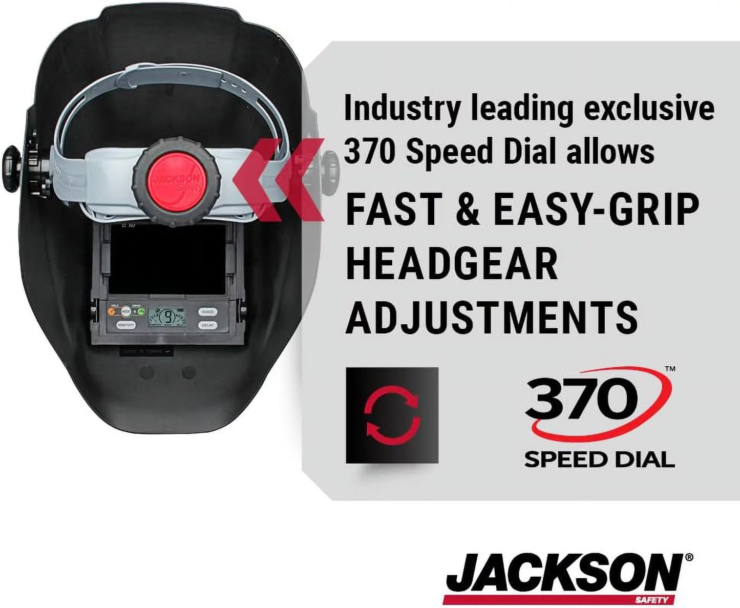 Jackson Safety Insight Variable Auto Darkening Welding Helmet (46101), HLX,