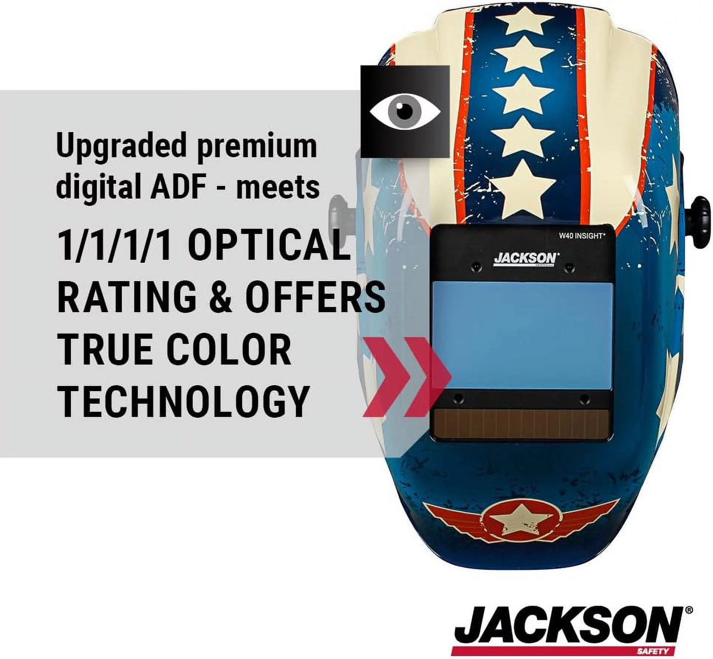 Jackson Safety Insight Variable Auto Darkening Welding Helmet (46101), HLX,